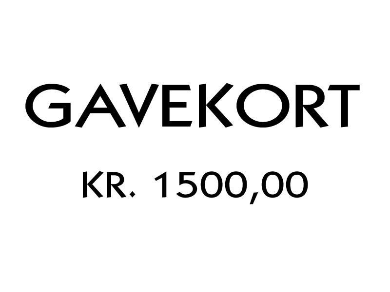 Gavekort 1500 kr.